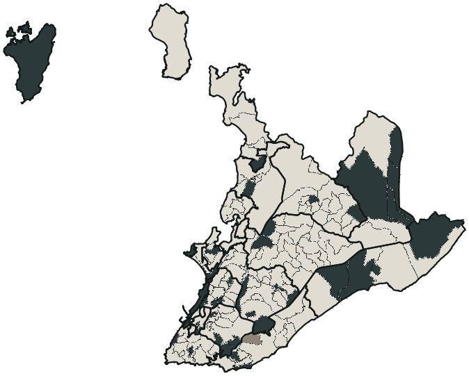 Mapa de Salvador com o candidato a presidente mais votado em cada bairro, 2022