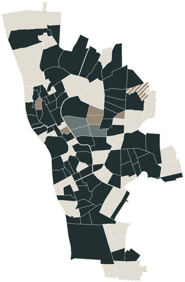 Mapa de Teresina com o partido mais votado em cada bairro para Deputado federal, 2026