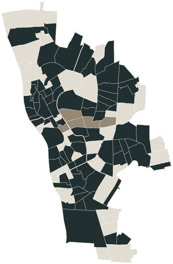 Mapa de Teresina com o partido mais votado em cada bairro para Governador, 2026