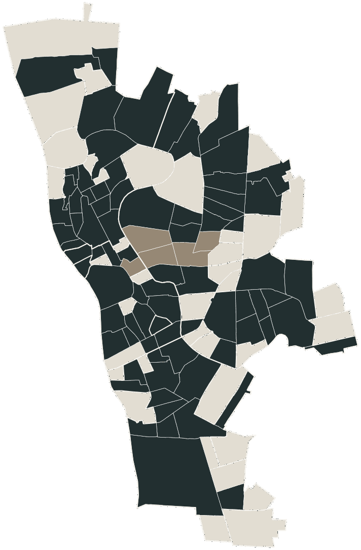 Mapa de Teresina com o candidato a presidente mais votado em cada bairro, 2022