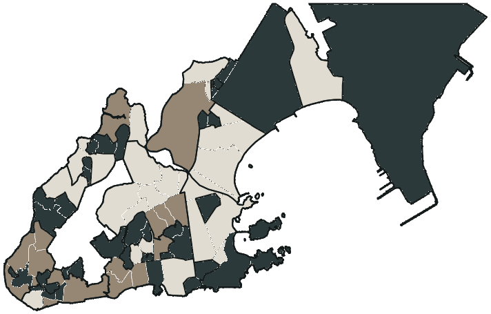 Mapa de Vitória com o candidato a presidente mais votado em cada bairro, 2026